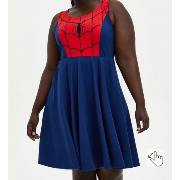 Torrid Marvel Spiderman Skater Dress - Picture 3 of 4